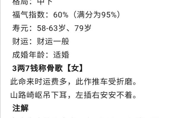 八字称骨法女命二两四钱 八字称骨法女命分析二两四钱秘诀